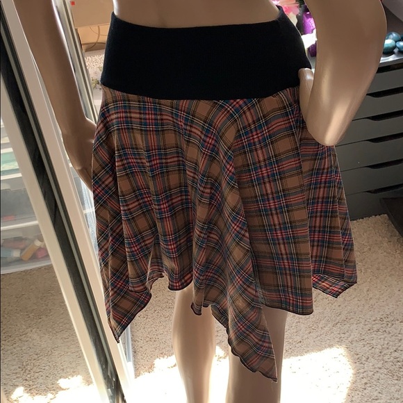 Plaid High/Low Skirt - Picture 3 of 8